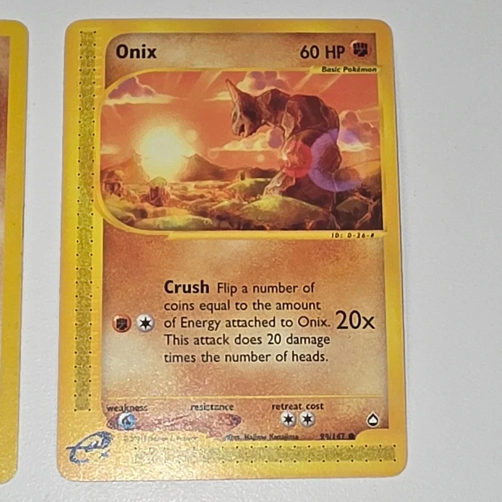 Pokemon Onix Card Lot Neo Genesis 69/111 Legendary 84/110 Aquapolis 98/147 TCG